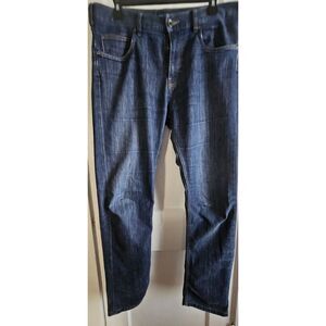 Patagonia blue‎ straight 5 pocket light weight jeans distressed W35L30